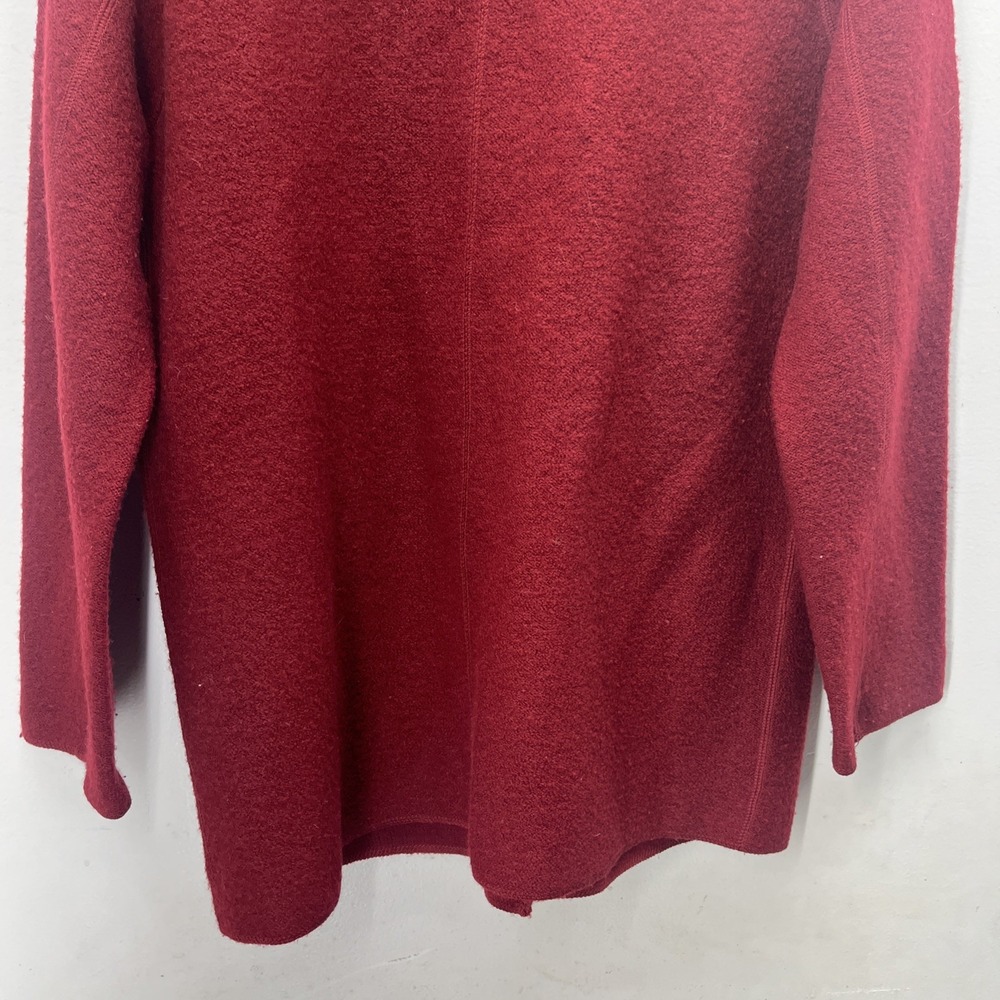 Vintage Charter Club Collared Cardigan Womens Petite Med Red Button Up 100% Wool - Picture 15 of 15